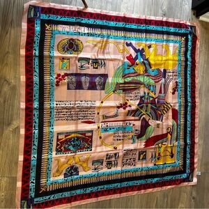 Vintage Mary McFadden Cult of Osiris Scarf. Egyptian art and mythology.